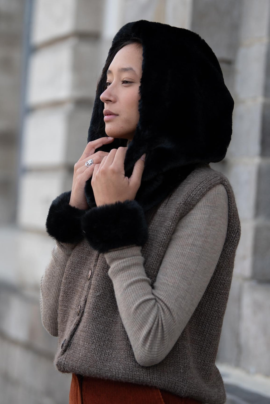 Capuche Soline - Fausse Fourrure