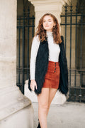 Gilet Colette en fausse fourrure très douce