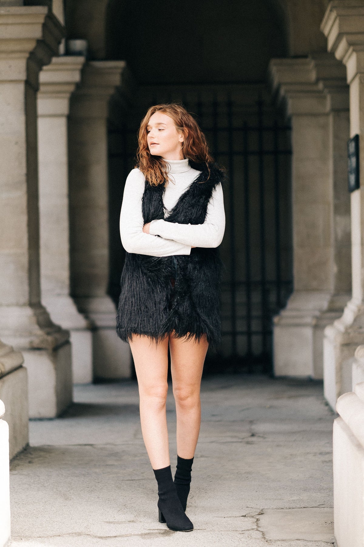 Gilet Colette en fausse fourrure très douce