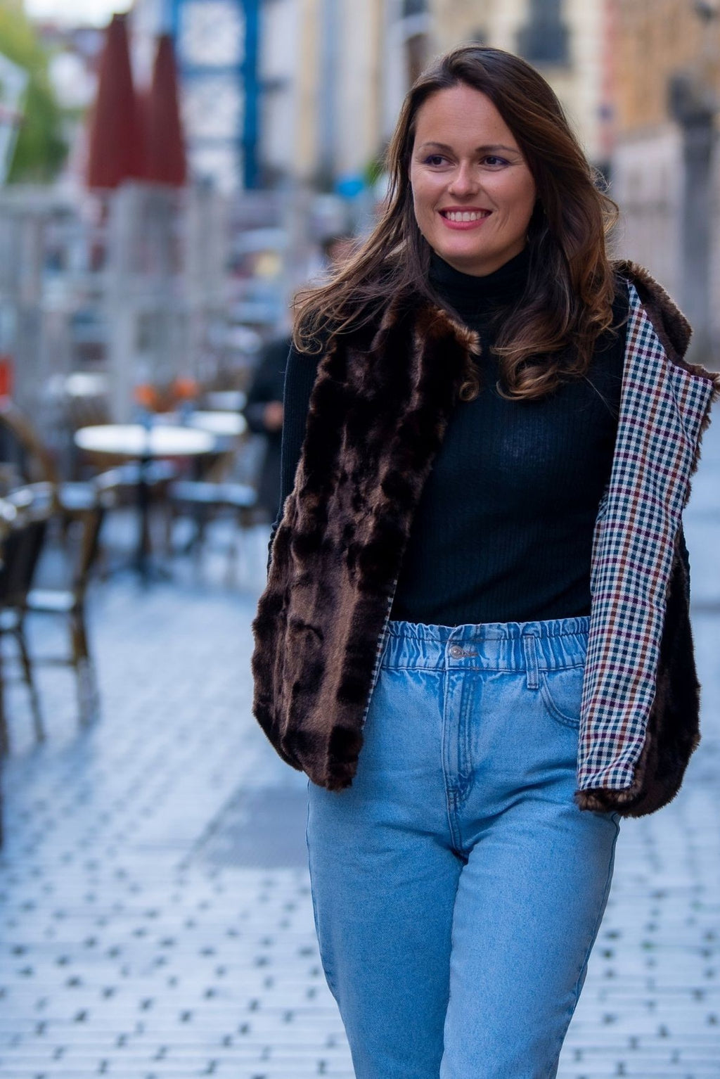 Gilet en Fausse Fourrure Lison