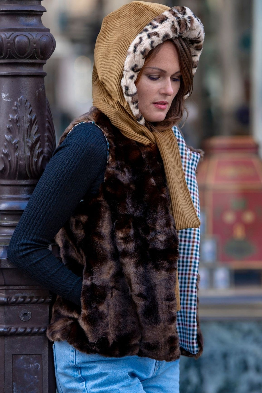 Gilet en Fausse Fourrure Lison