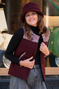 Gilet en Sherpa Bordeaux Livia