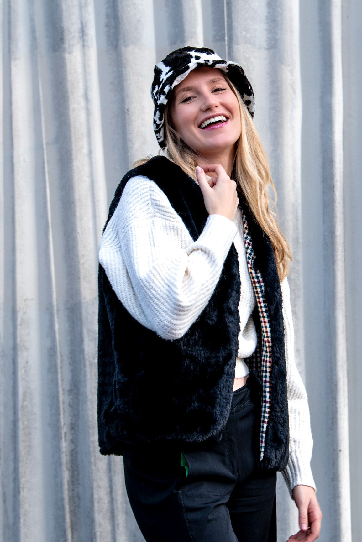 Gilet en Fausse Fourrure Marcel