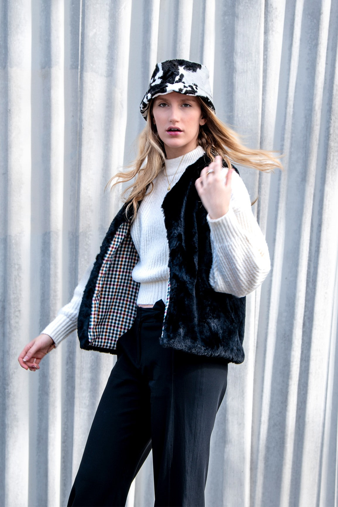 Gilet en Fausse Fourrure Marcel