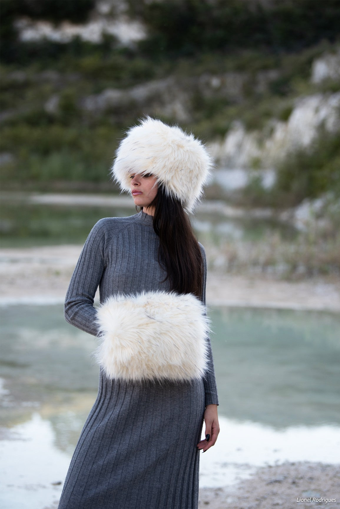 Manchon Elissa en fausse fourrure