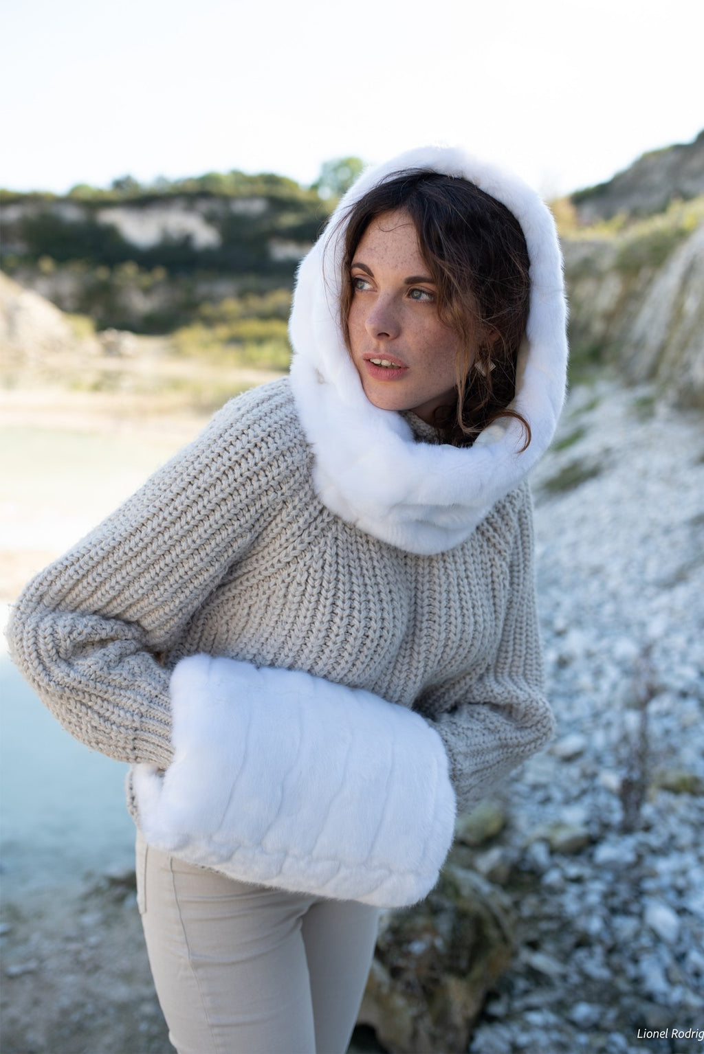 Manchon Estelle en fausse fourrure