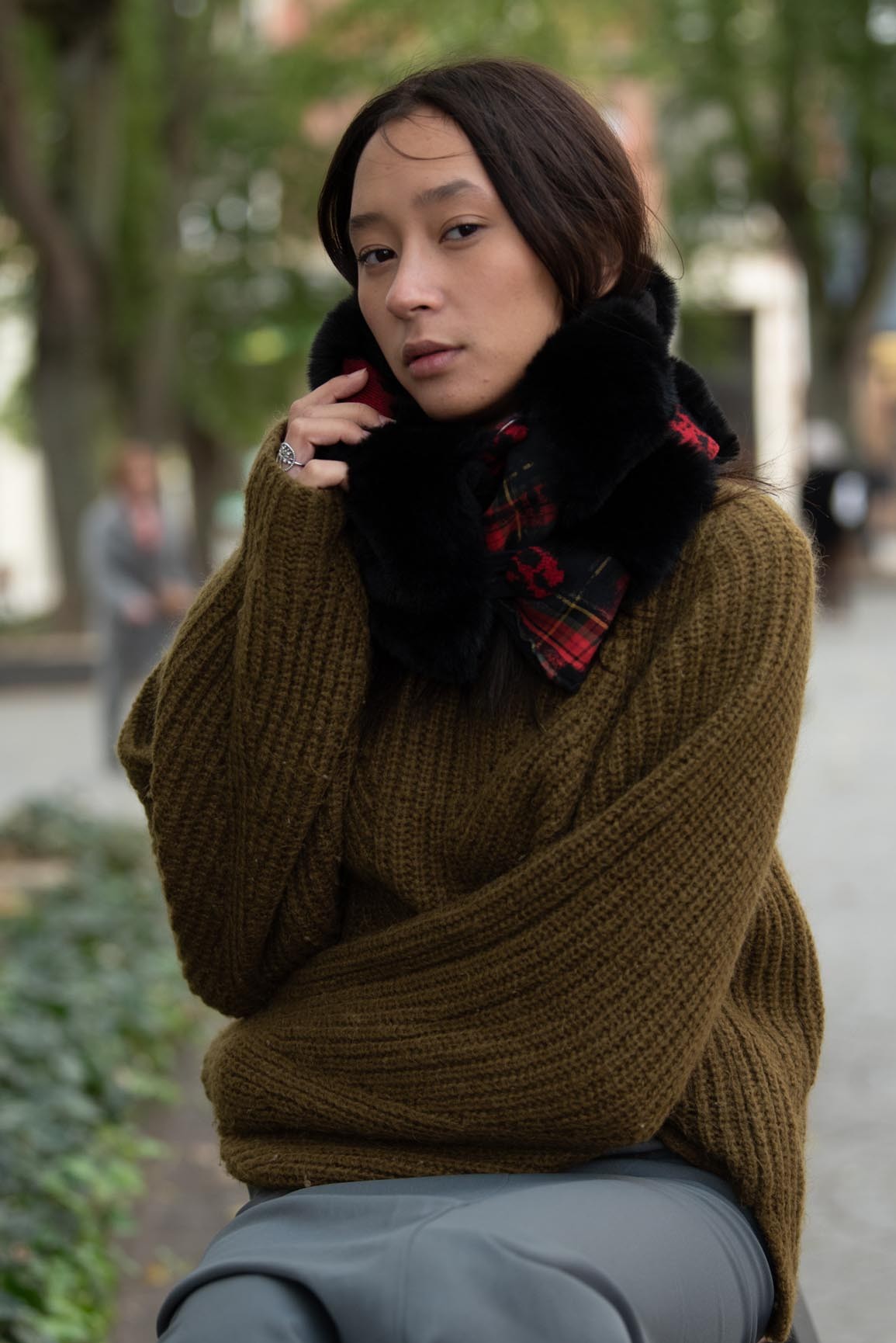 Petit col snood Charly en fausse fourrure