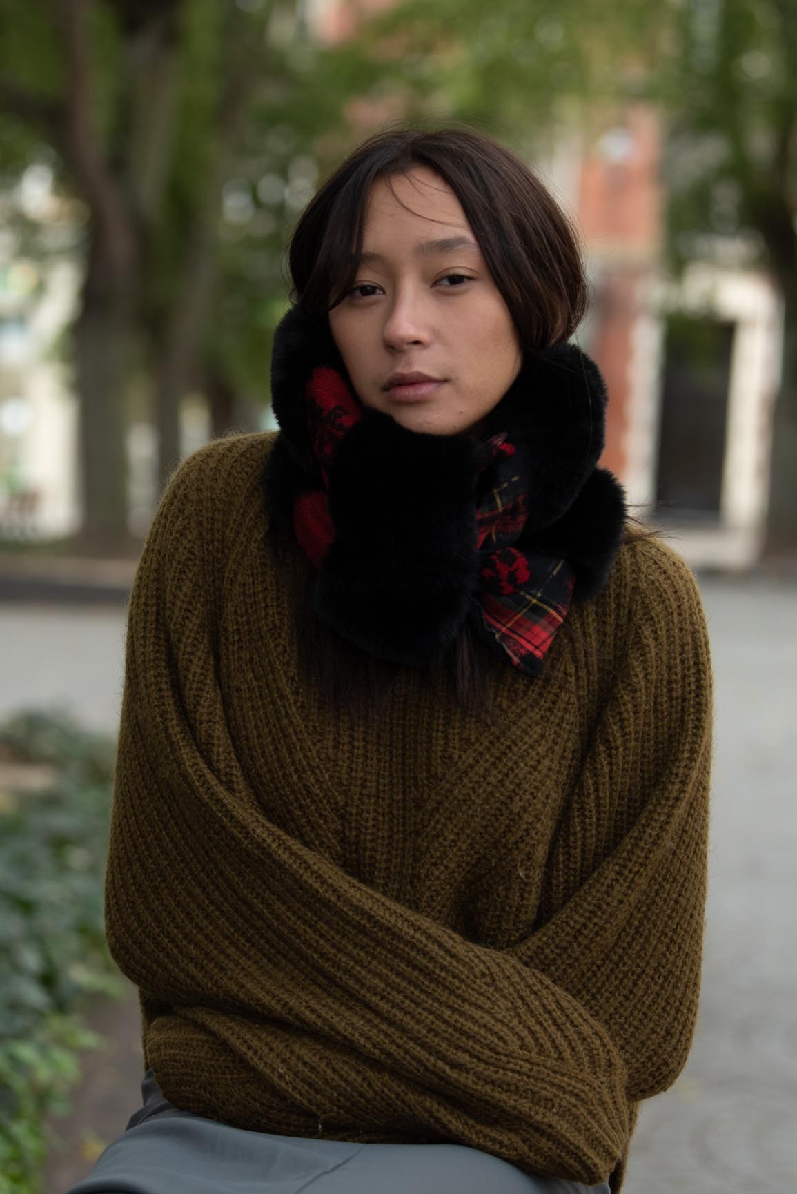 Petit col snood Charly en fausse fourrure