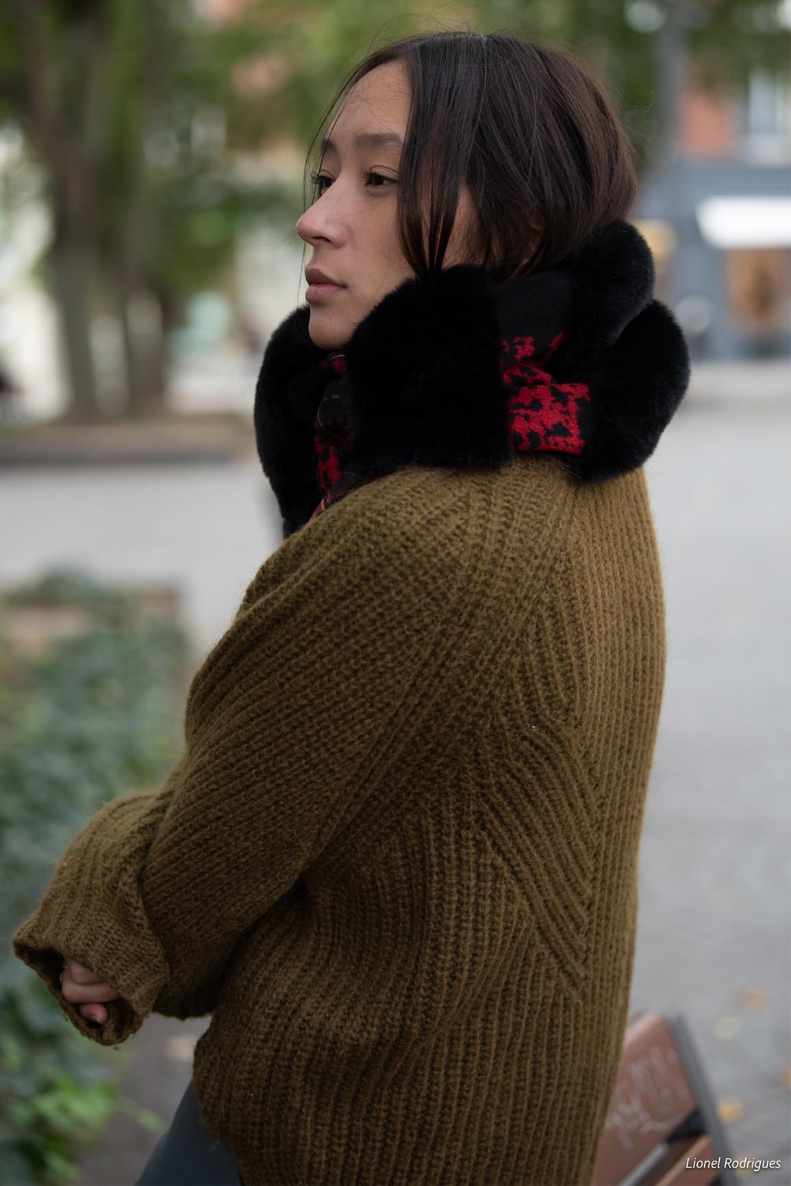 Petit col snood Charly en fausse fourrure
