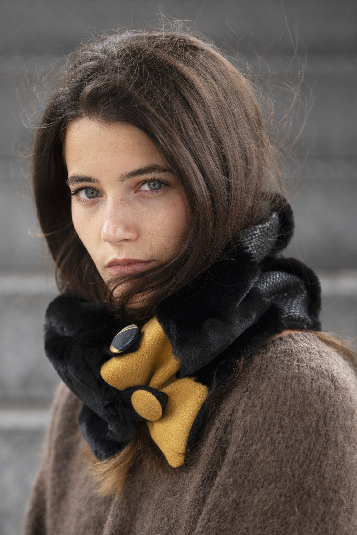 Petit col snood Eleonore en fausse fourrure