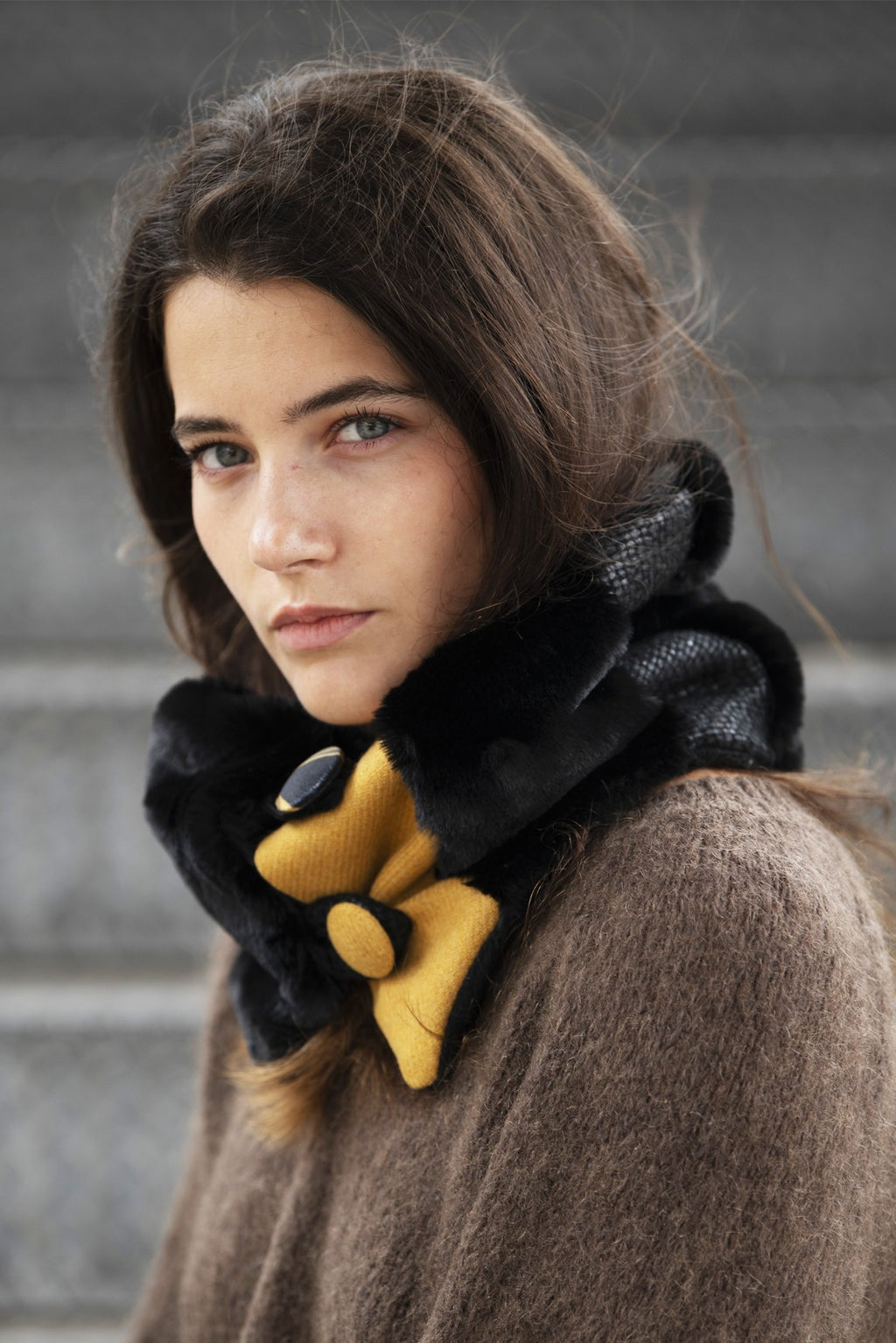 Petit col snood Eleonore en fausse fourrure