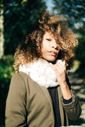 Petit col snood Justine en fausse fourrure de luxe
