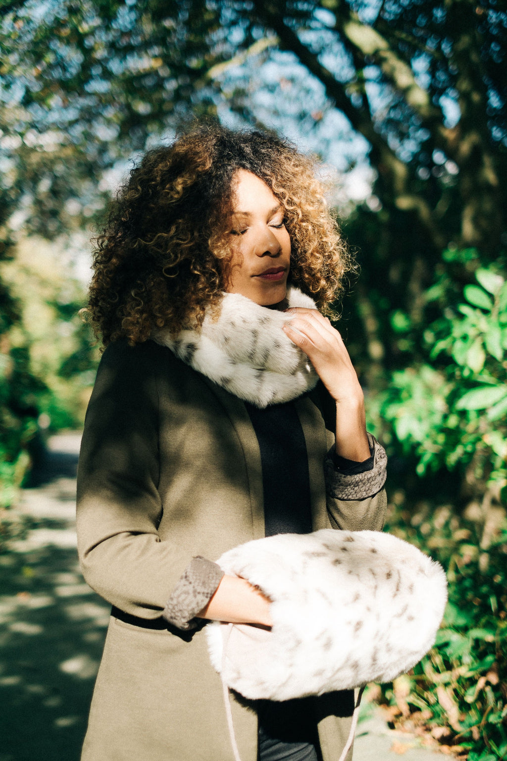 Petit col snood Justine en fausse fourrure de luxe