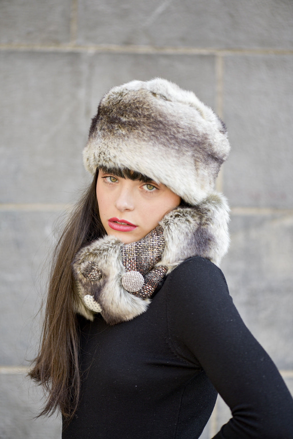 Petit col snood Lexie en fausse fourrure de haute qualité