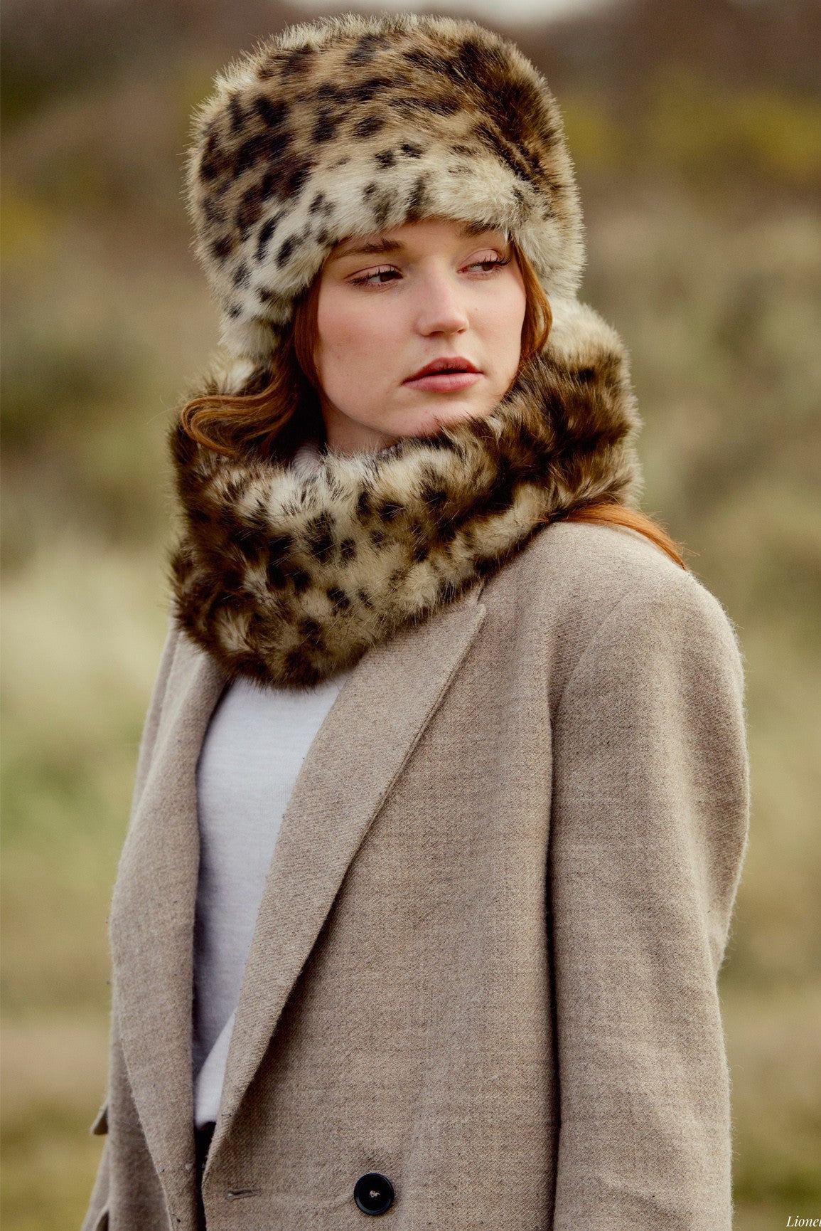 Petit col snood Lydia en fausse fourrure
