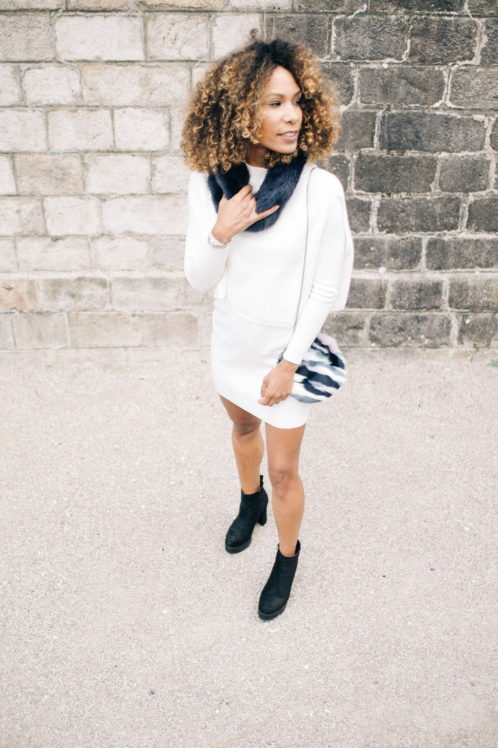 Petit col snood Ophélie en fausse fourrure de haute qualité