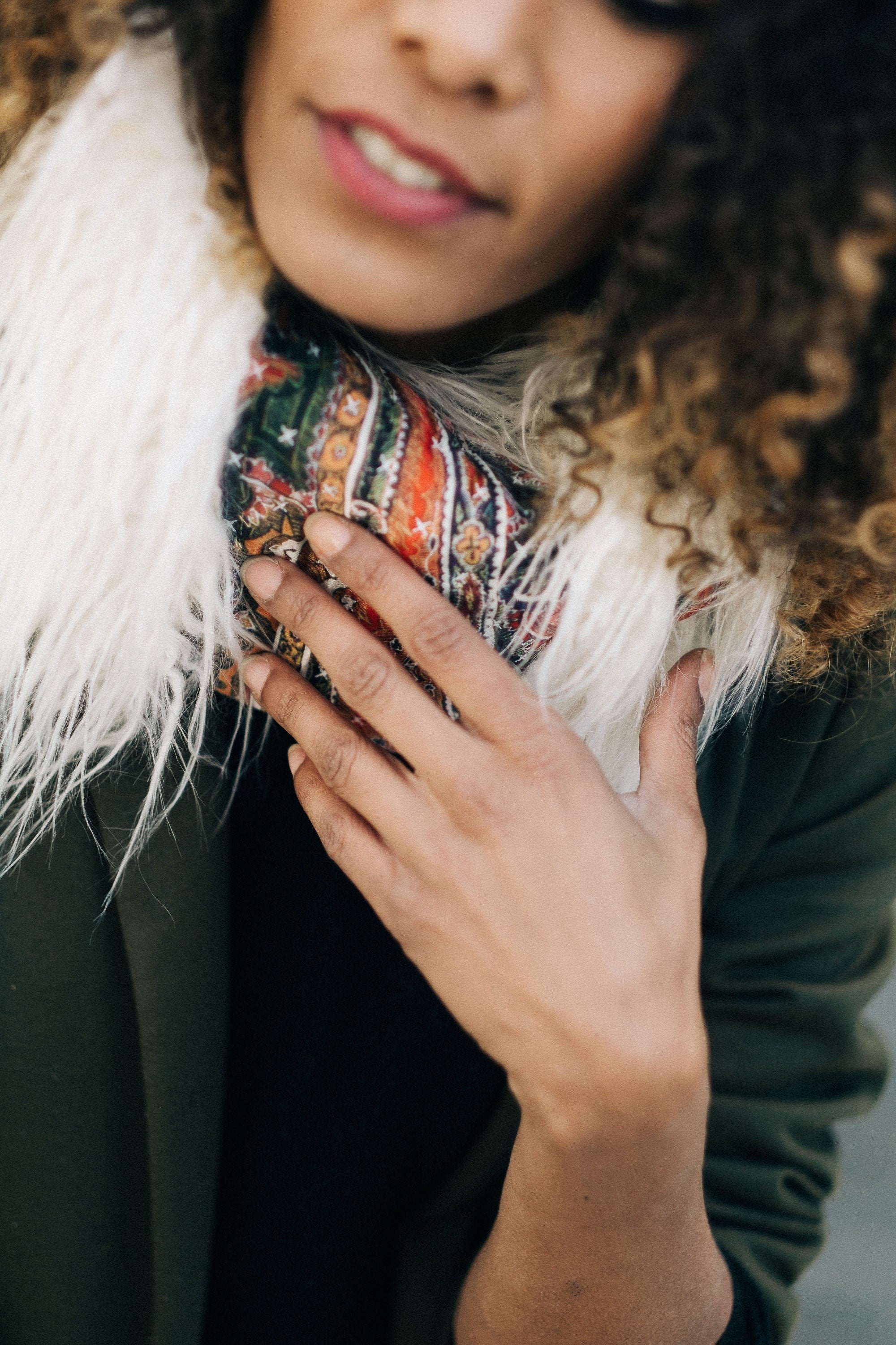 Petit col snood Paulette en fausse fourrure toute douce