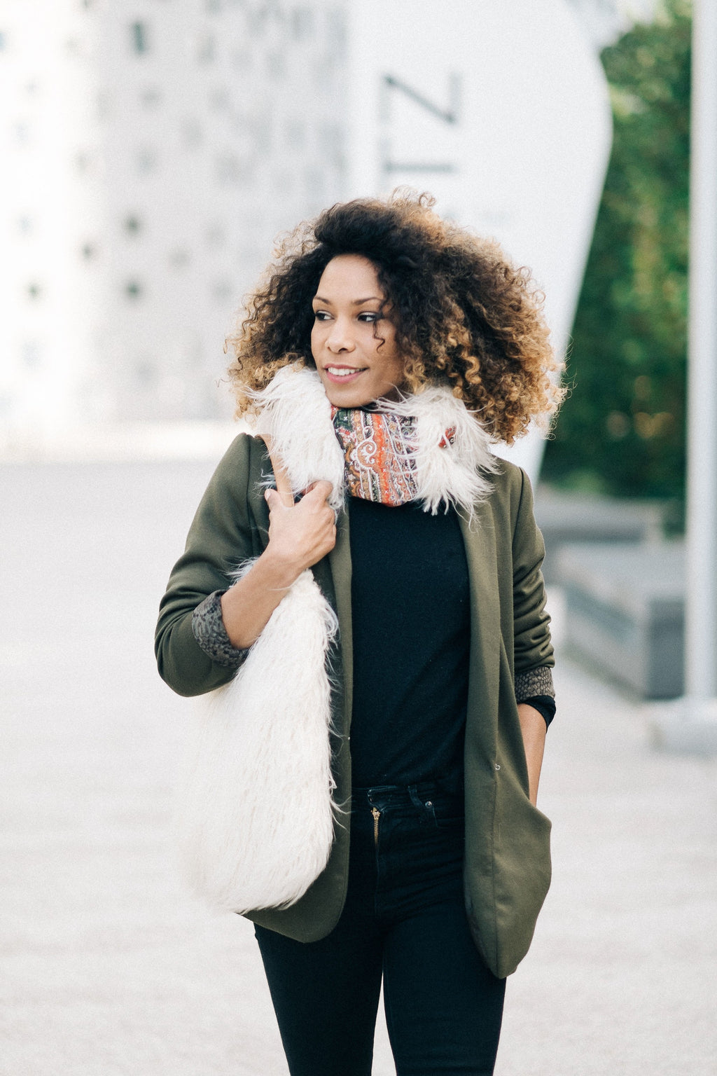 Petit col snood Paulette en fausse fourrure toute douce