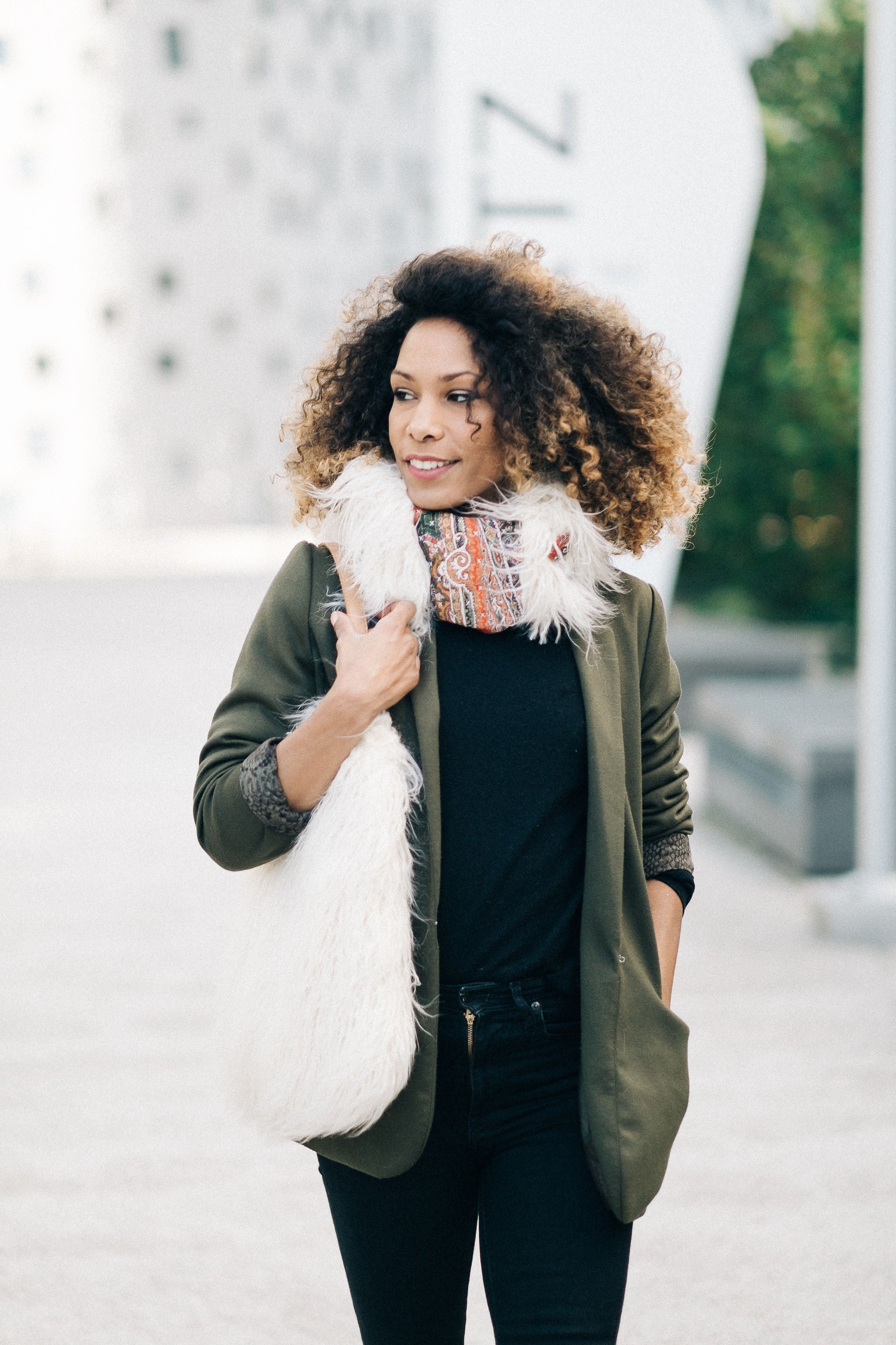 Petit col snood Paulette en fausse fourrure toute douce