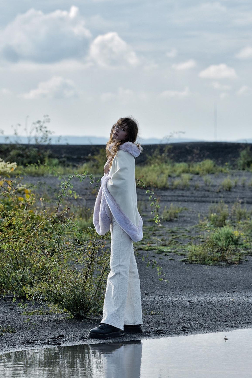 Poncho Diana en laine et cachemire
