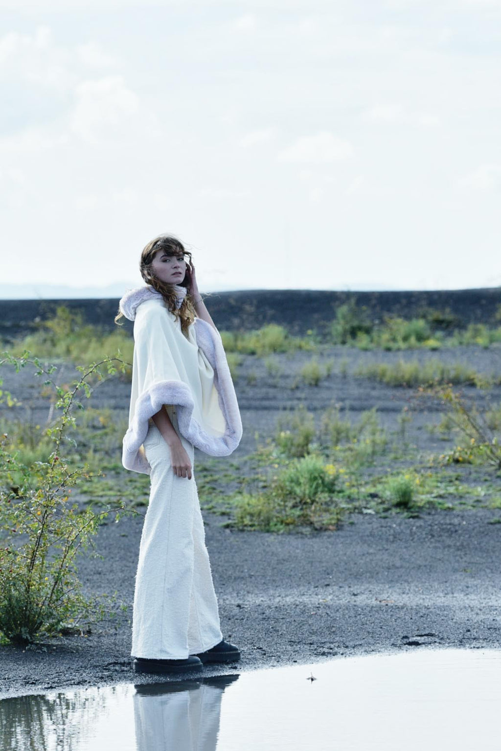 Poncho Diana en laine et cachemire