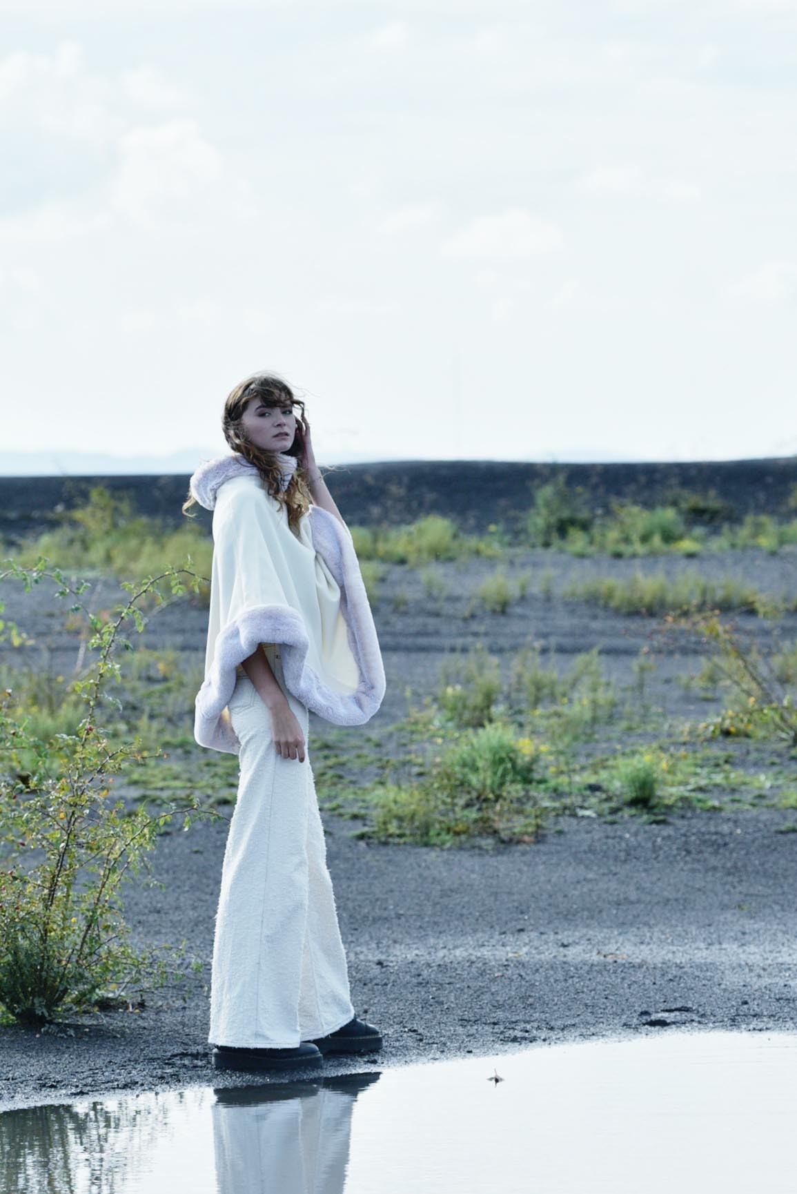 Poncho Diana en laine et cachemire