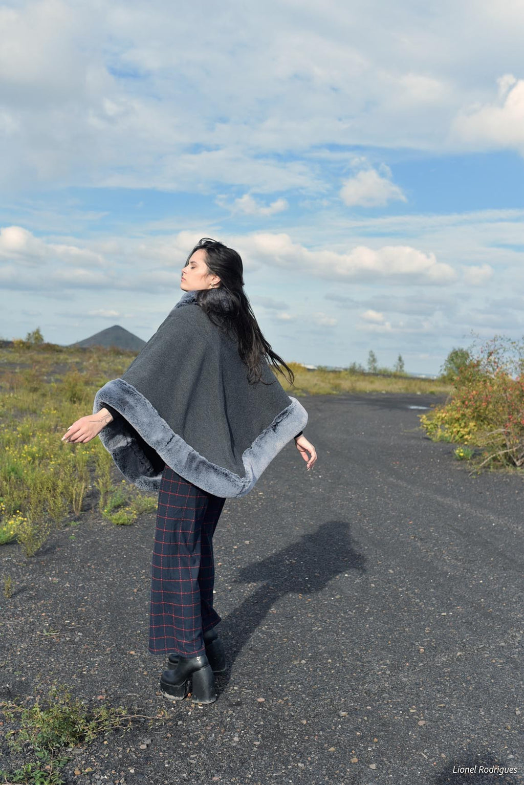 Poncho Helena en laine