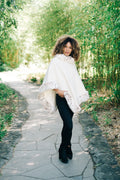 Poncho Katja en fausse fourrure de haute qualité