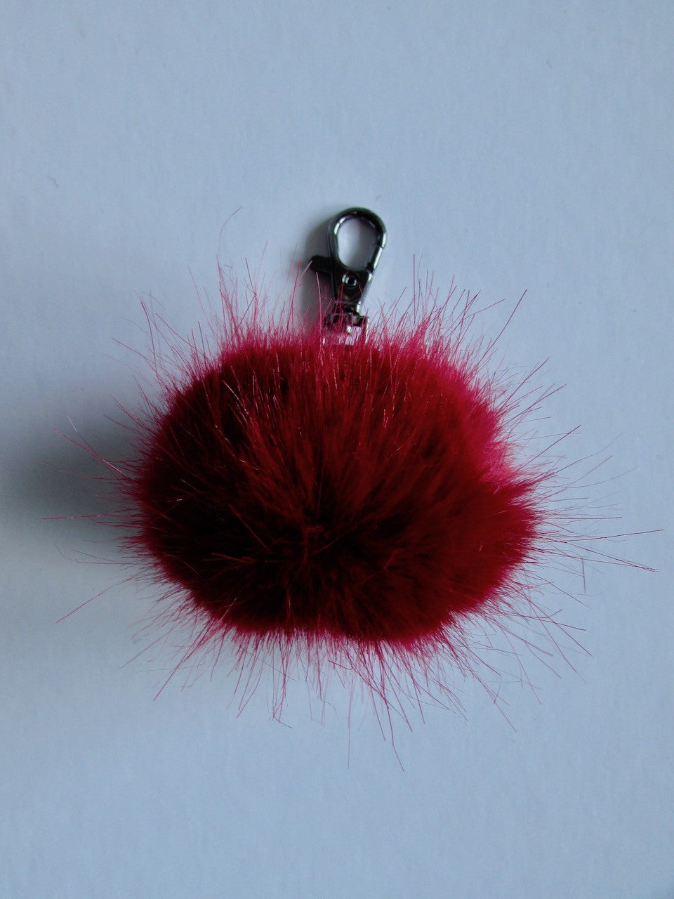 Porte-clé pompon Cléa en fausse fourrure de luxe