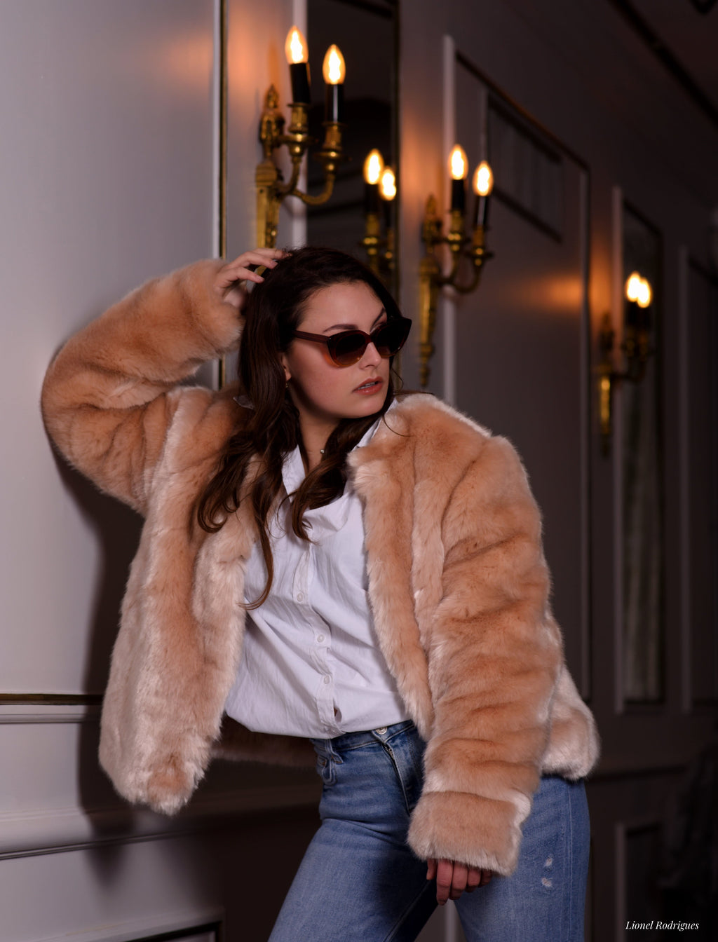 Veste Sophie en fausse fourrure très douce
