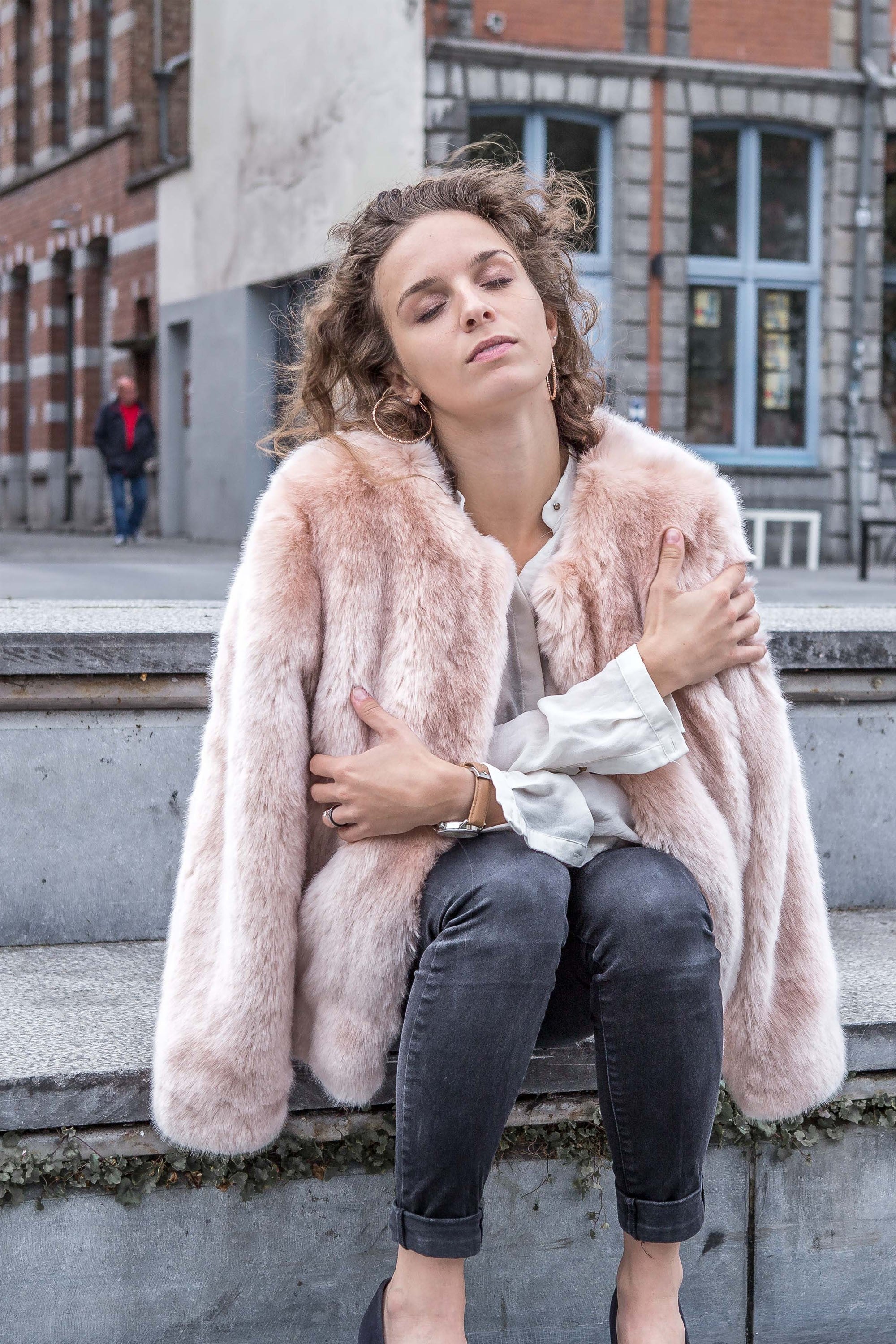 Veste Sophie en fausse fourrure très douce