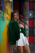Veste Thatianna en fausse fourrure de haute qualité