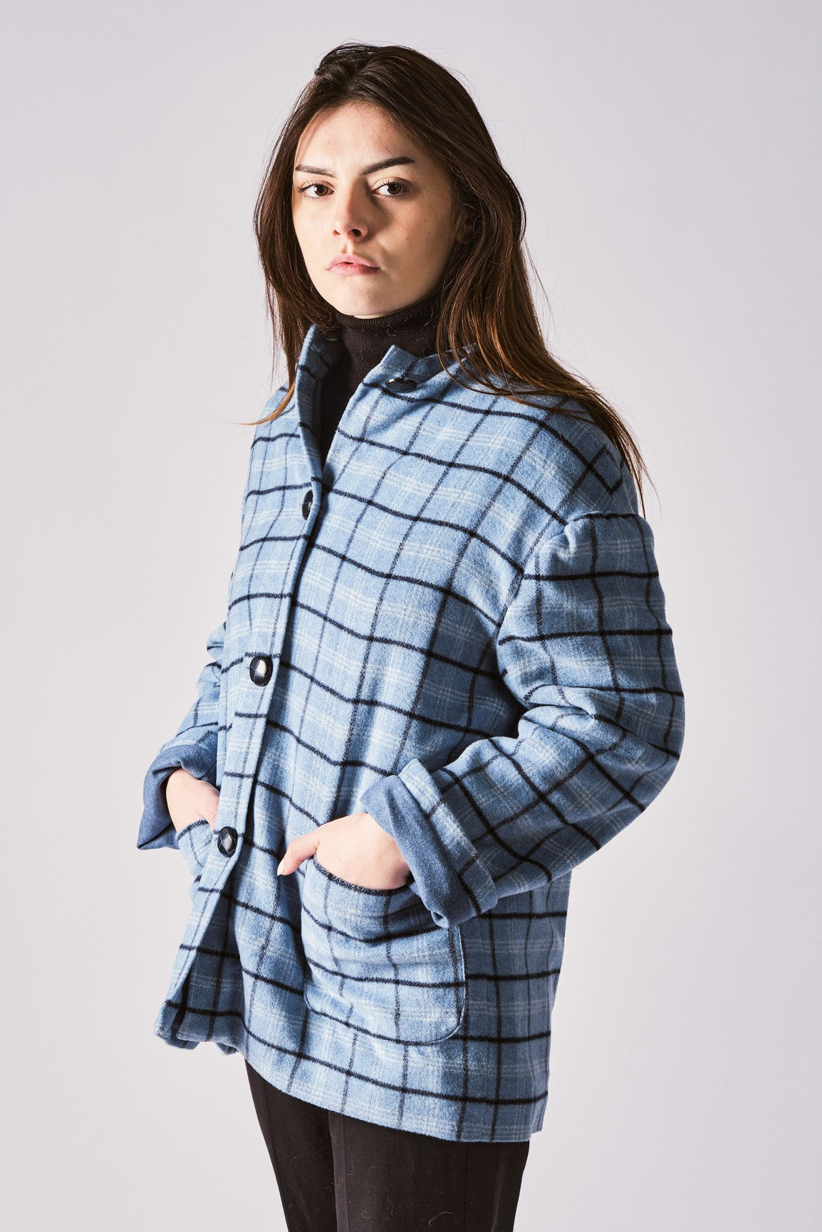 Veste Victoire à carreaux et en laine