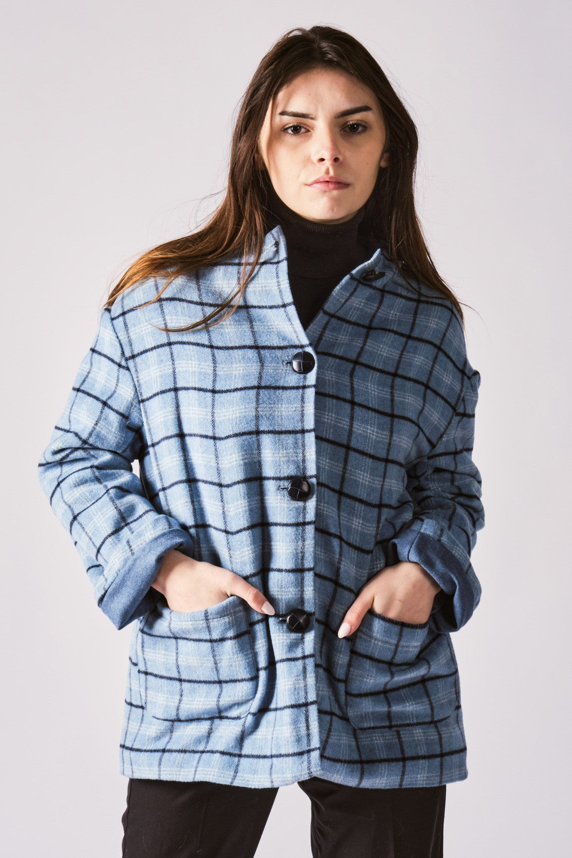 Veste Victoire à carreaux et en laine